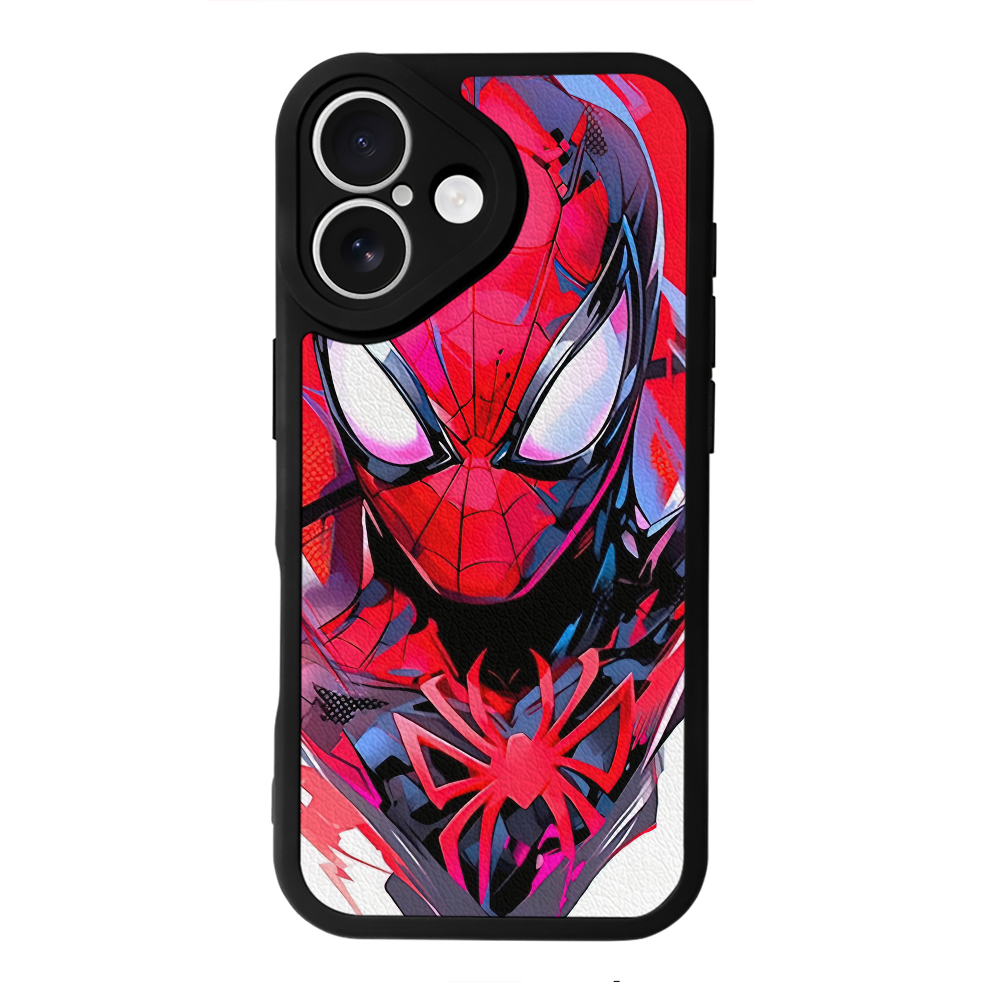 Spider Man スパイダーマン 【iPhone 16シリーズ対応】シリコンスマホケース（レザー調） 材質：シリコン